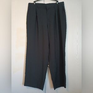 A New Day Women's Plus Size 18 Pleated Black Trousers